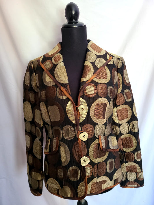 600 West Sixties Print Jacket - Size Small