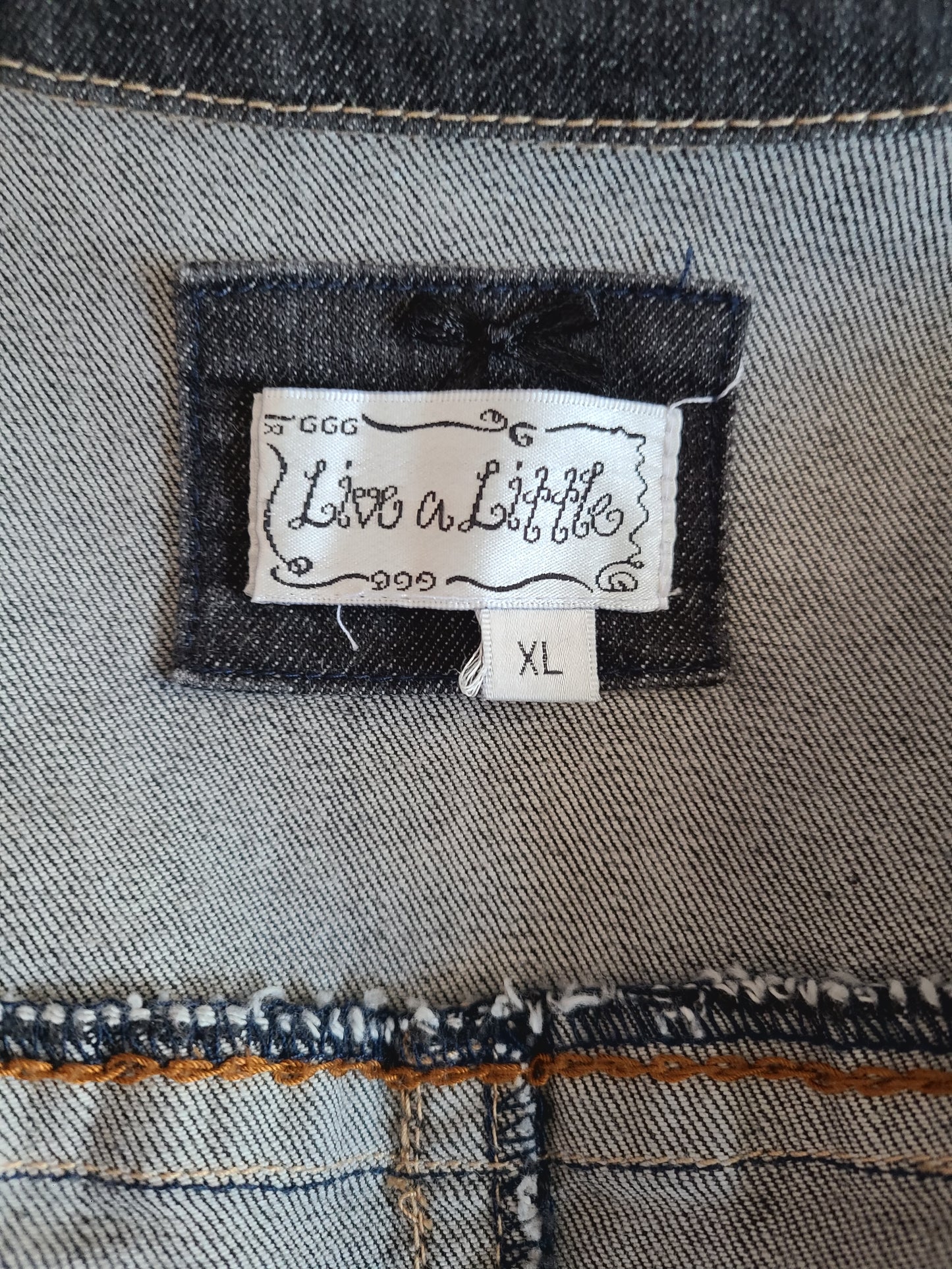 Live A Little Dark Denim Jacket | Size XL