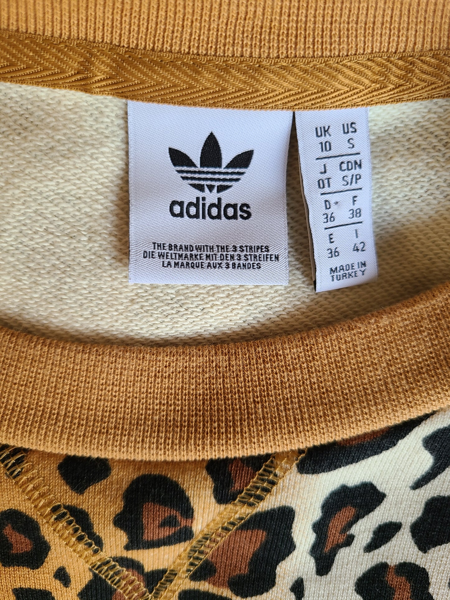 Adidas Brand Cheetah Print Sweatshirt | Size Small / Medium