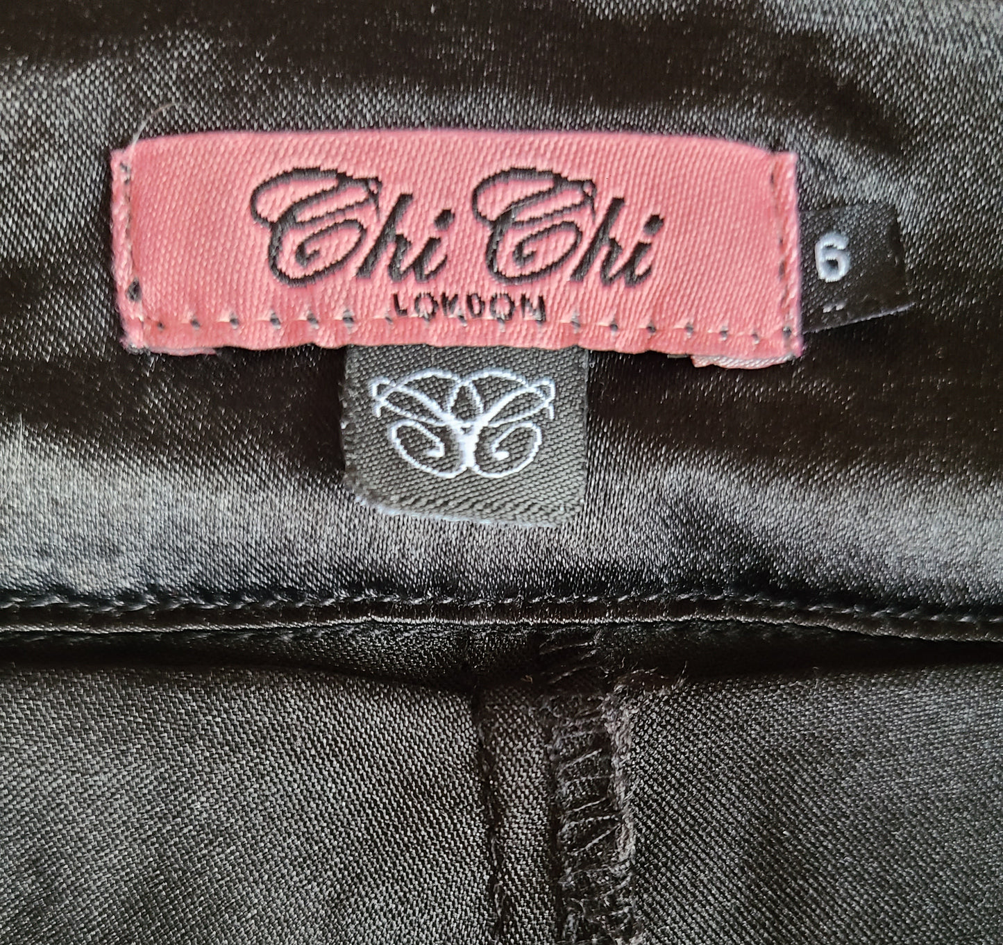Chi Chi London Brand Lace and Tulle Skirt Black And Metallic Silver | Size 6