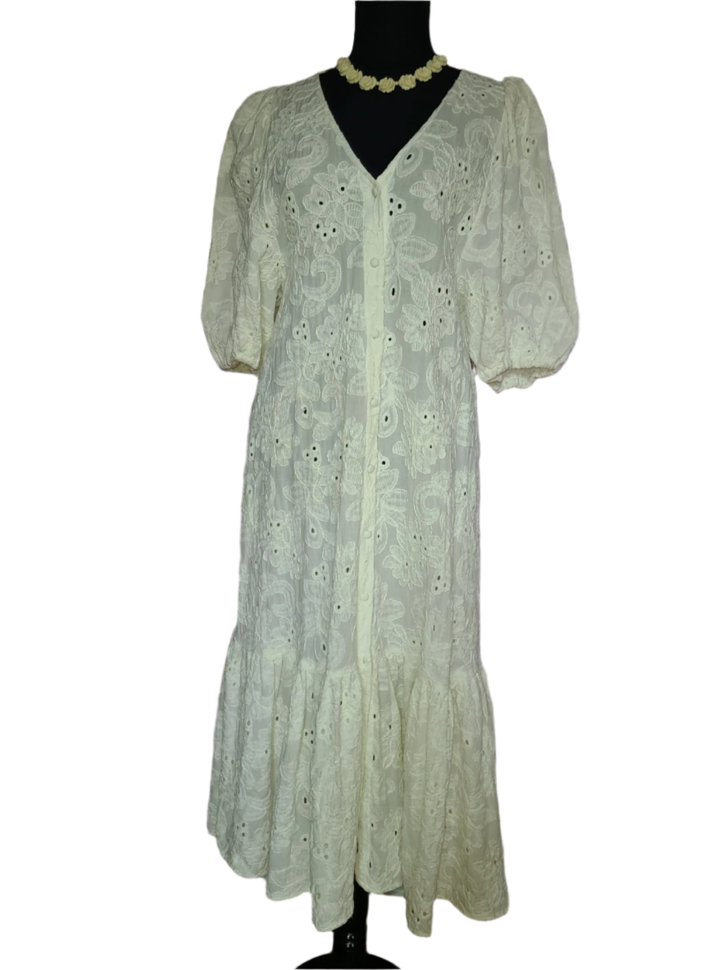 Zara "The Marta Dress" Ecru Lace | Size M