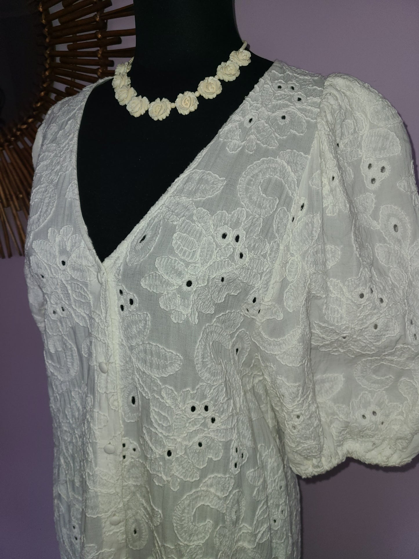 Zara "The Marta Dress" Ecru Lace | Size M