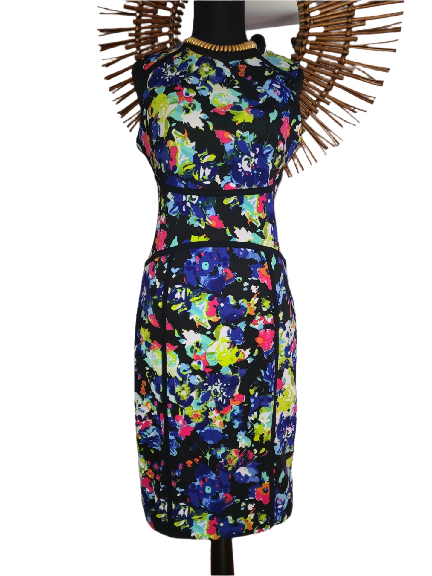 Nicole Miller Sleeveless Sheath Dress | Size L