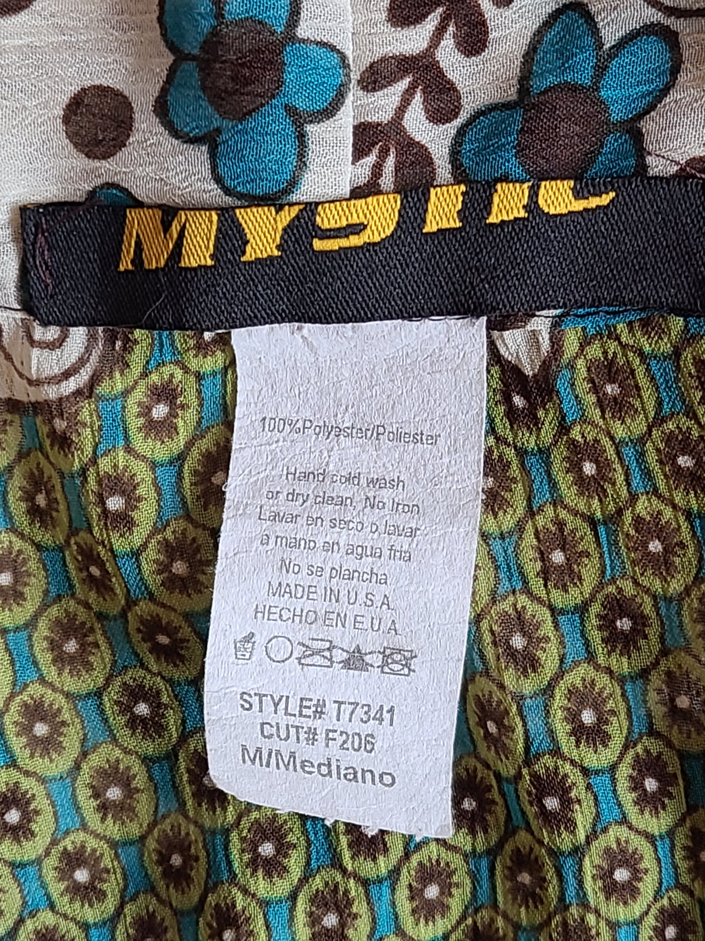 Y2K | MYSTIC Sheer Flounced Blouse | Size S