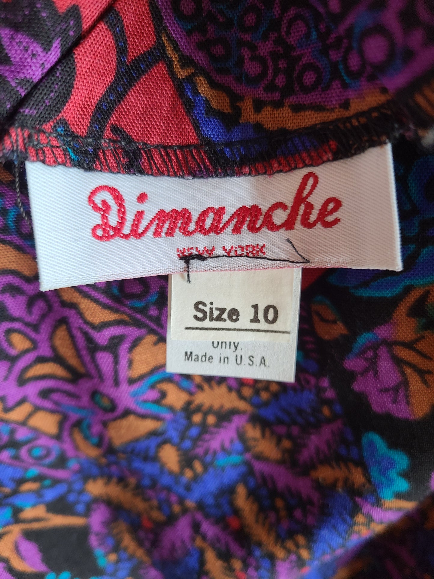 VINTAGE NWT | DIMANCHE Rayon Blouse | Size 10