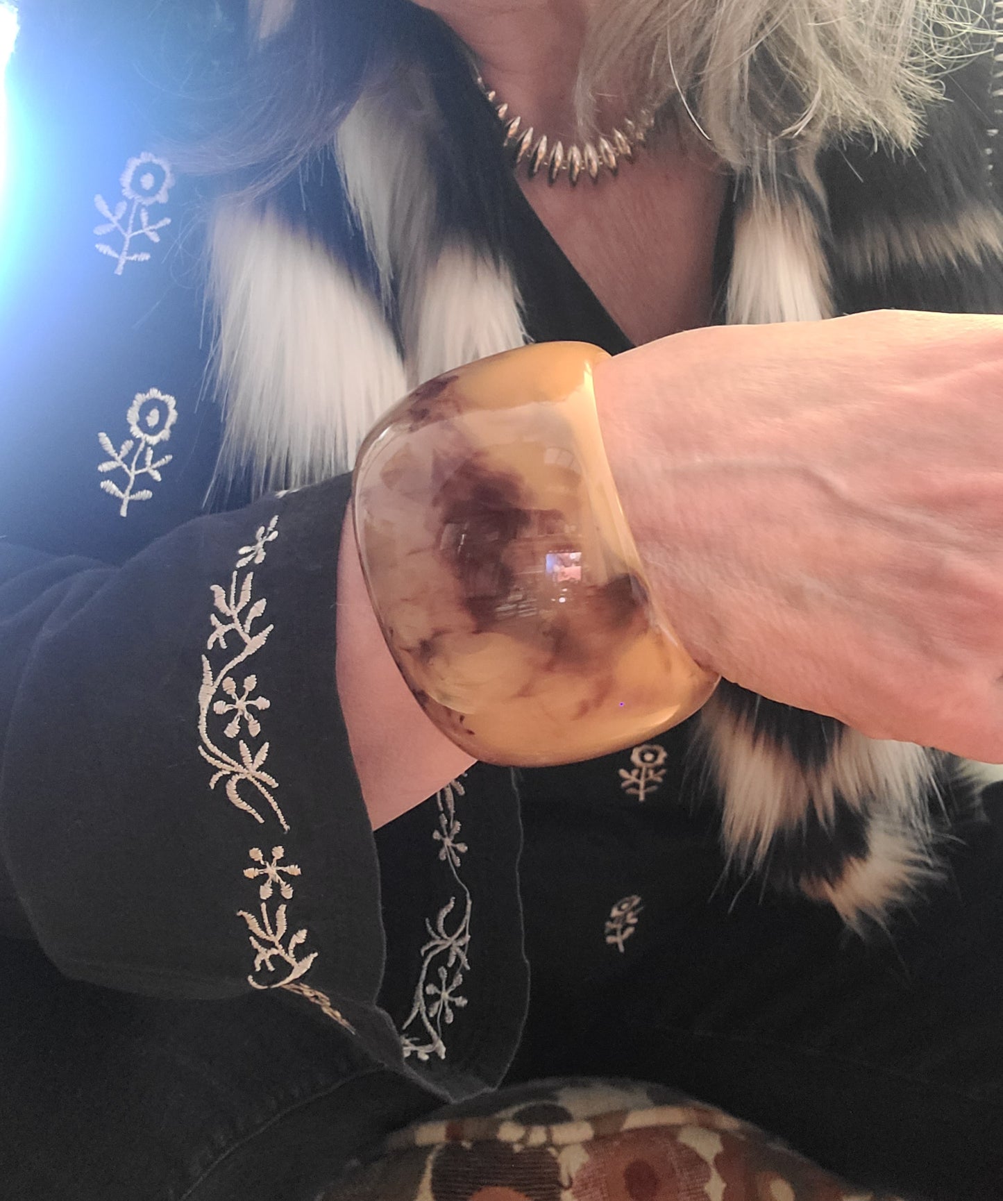 Acrylic Marbled Bangle Bracelet