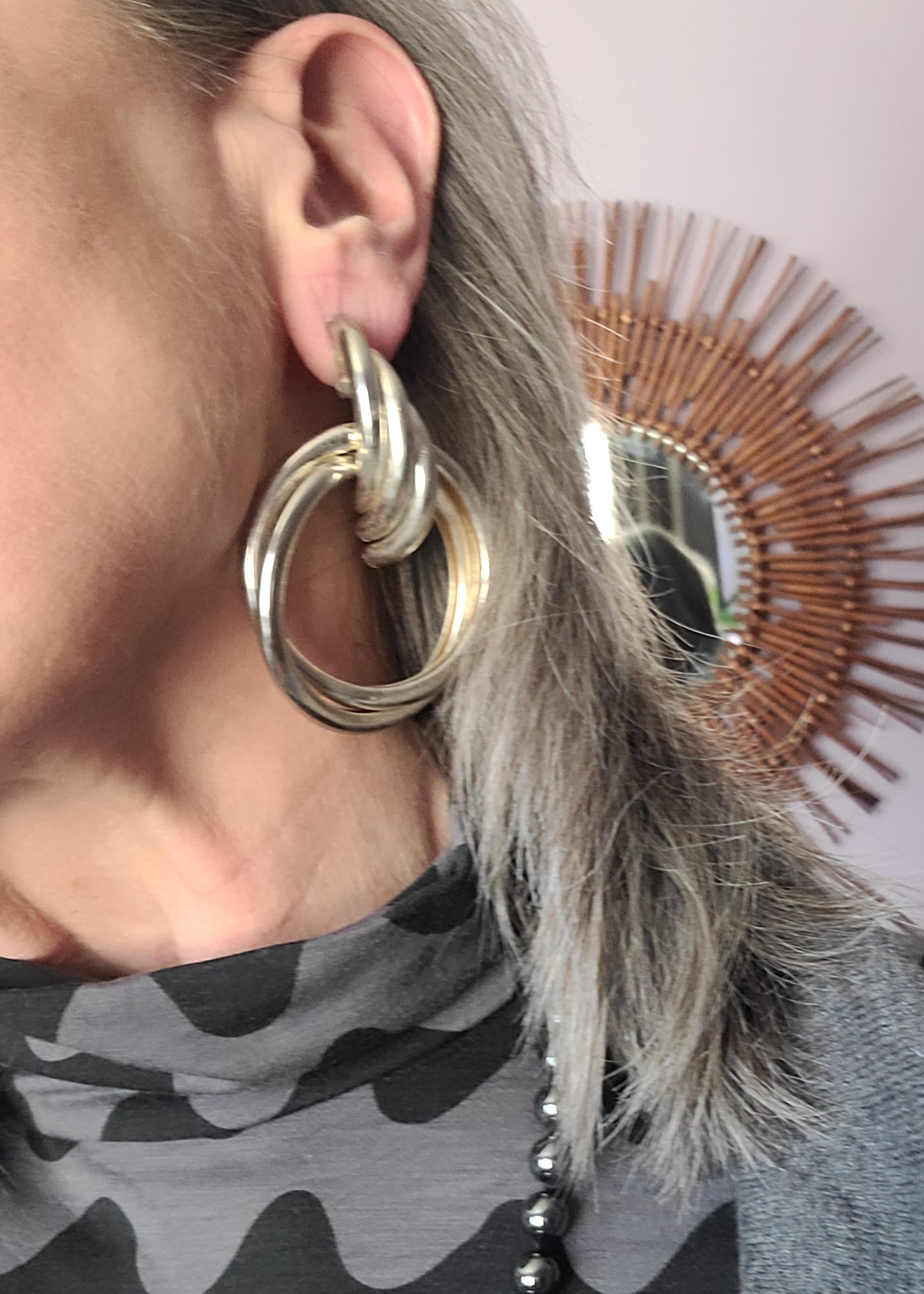 VINTAGE | Sterling Silver Hoop Earrings