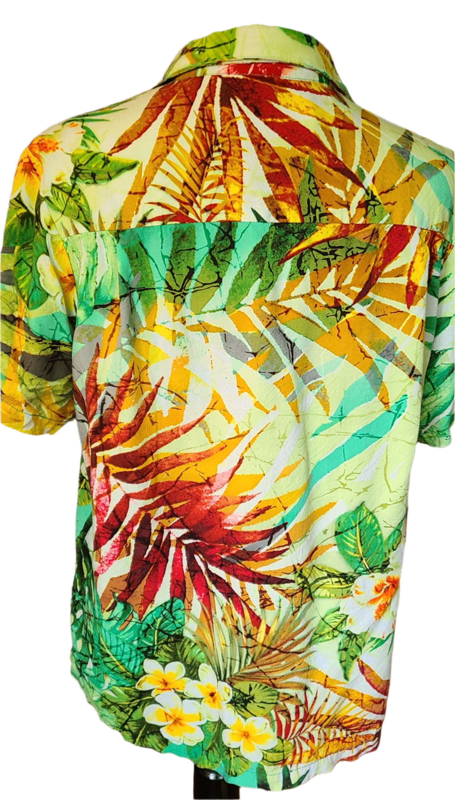 VINTAGE | Jam's World Rayon Tropical Print Blouse | Size Large