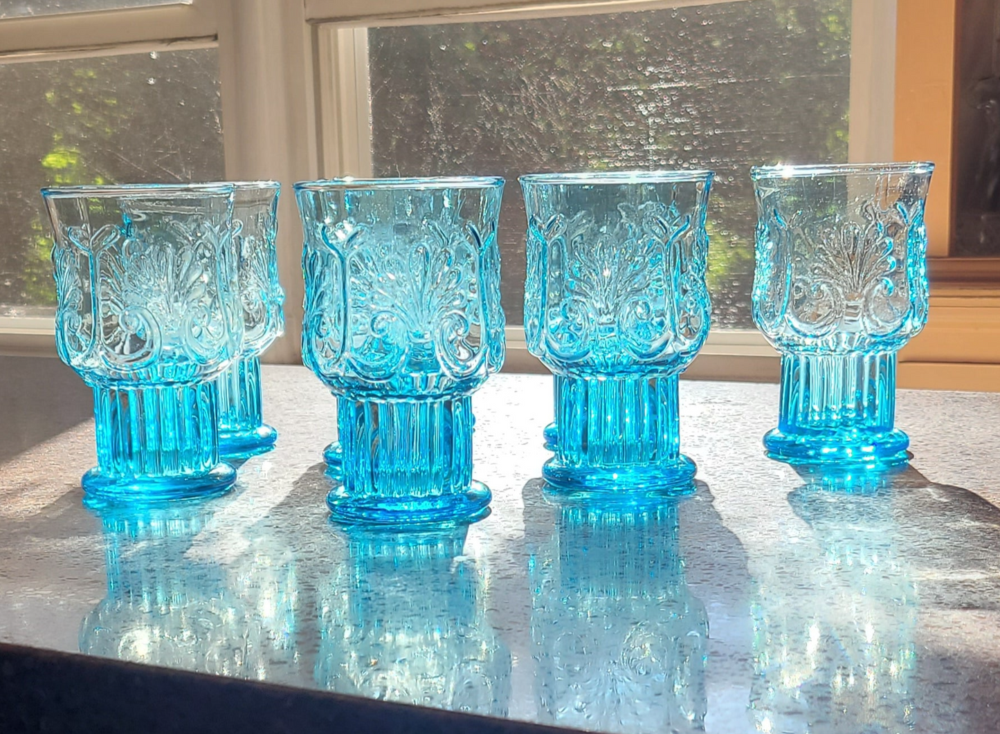 VINTAGE Pilgrim Glass Co. "Adams" Set of 8 (Eight)