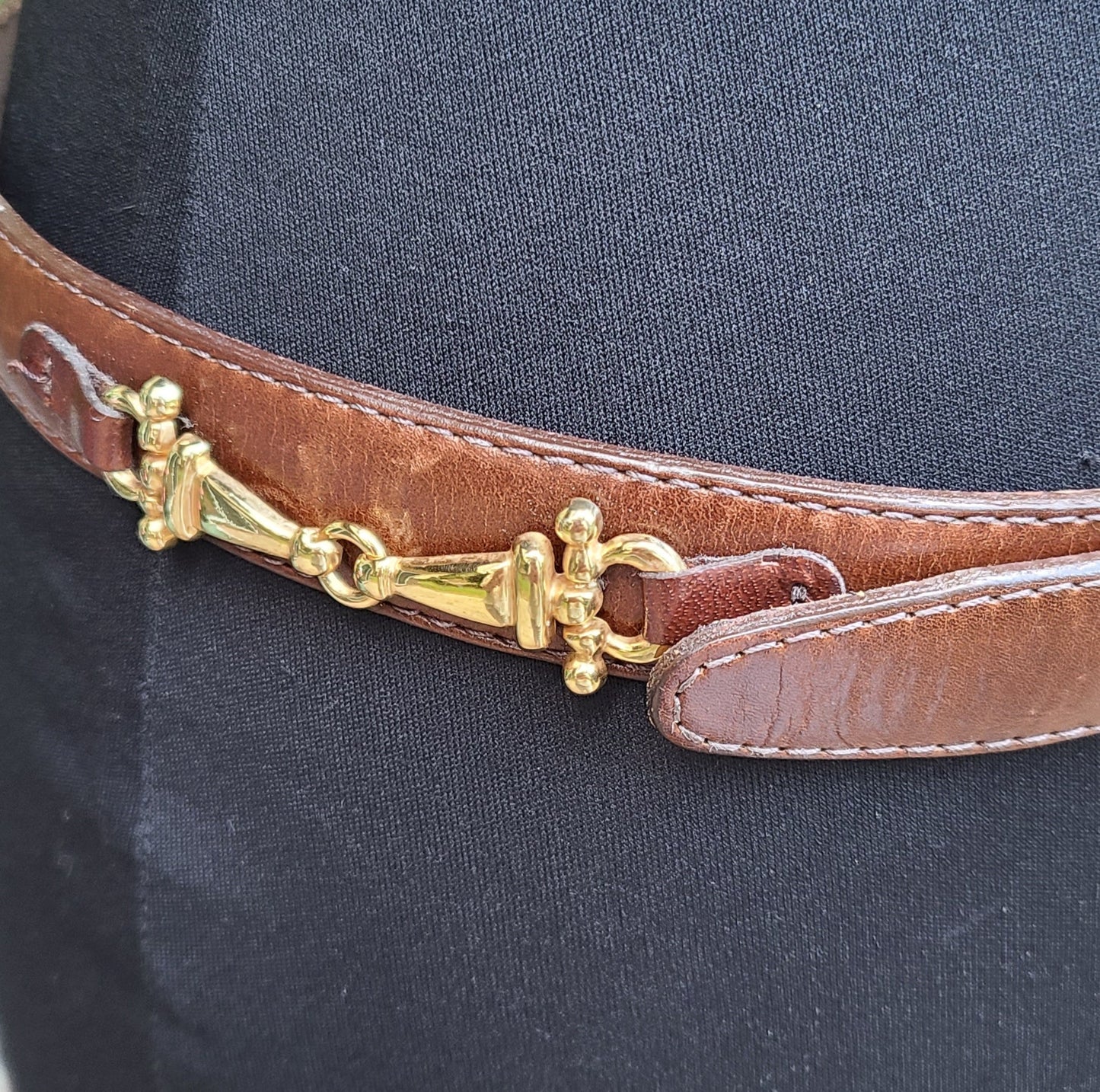 Talbot's Genuine Leather Belt with Horsebit Detail | Size Large