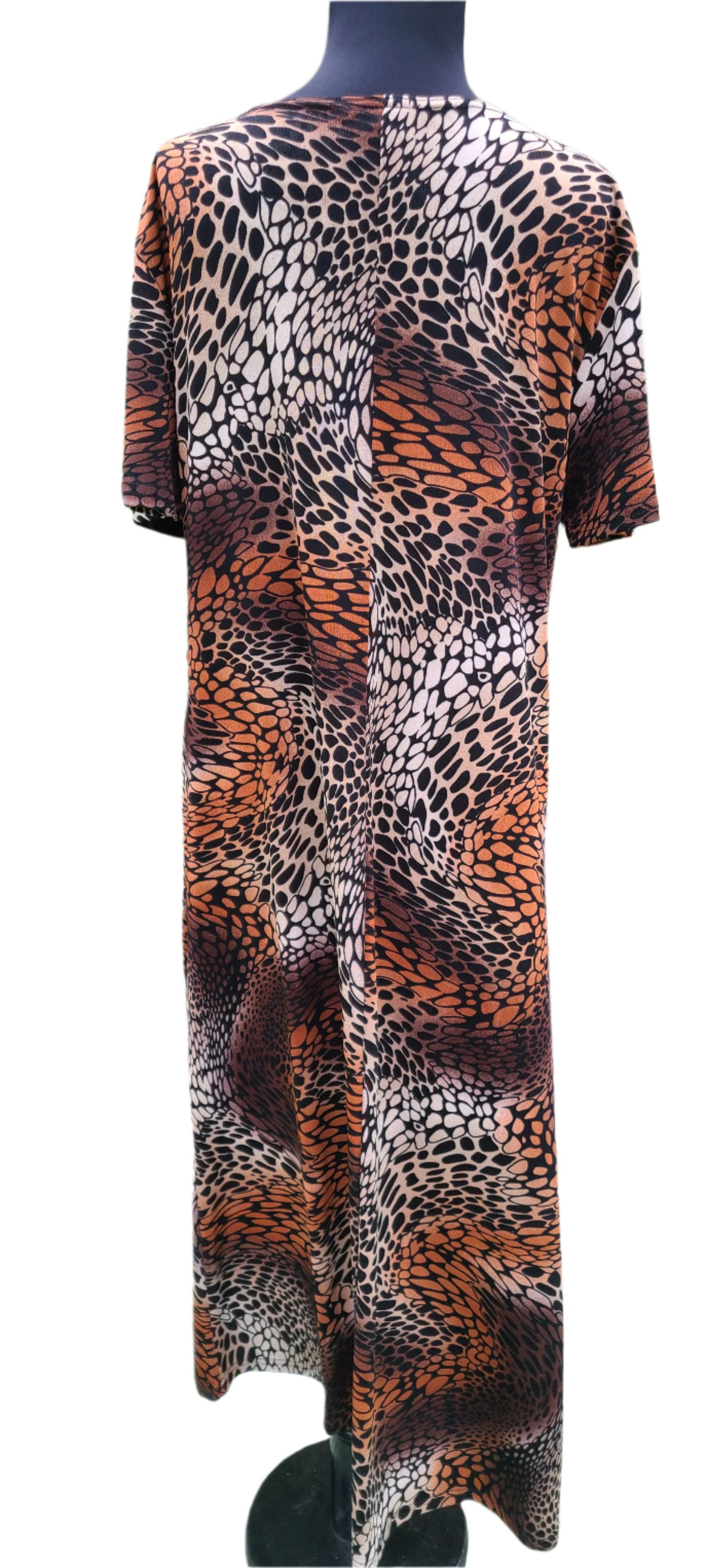 VINTAGE Animal Print Midi Dress | Size Large