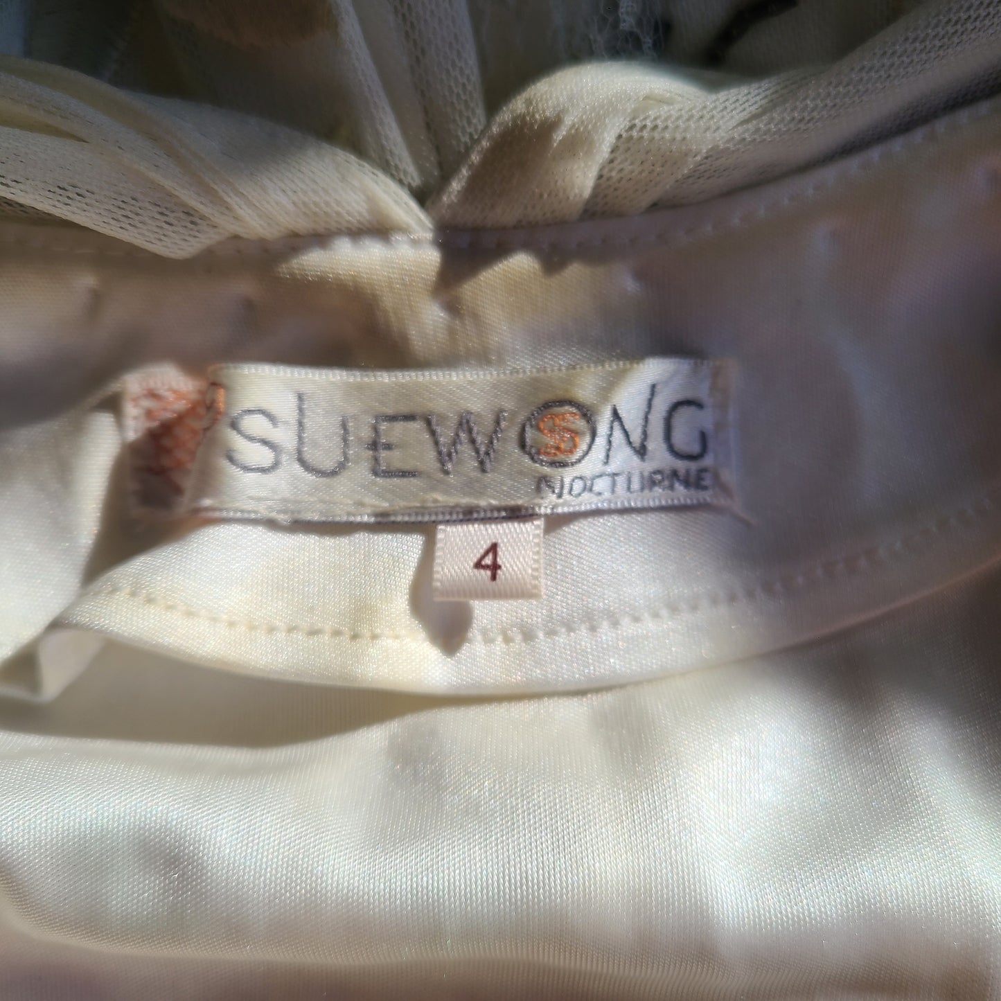 Sue Wong Beaded Lace Ivory Gown \ Size 4