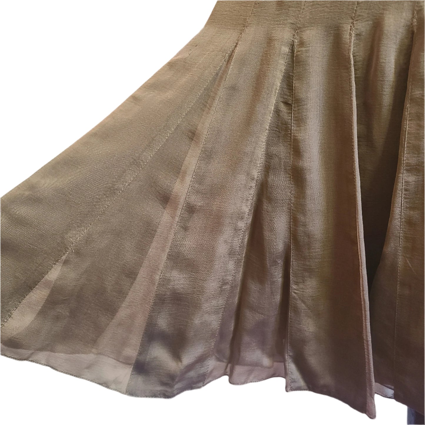 Carmen Marc Valvo Collection Silk Pleated Skirt | Waist 28"