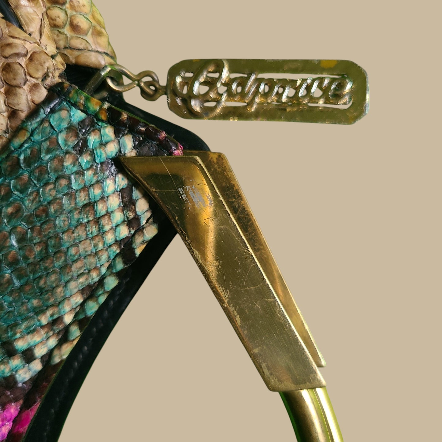 Vintage Caprice Python Handbag