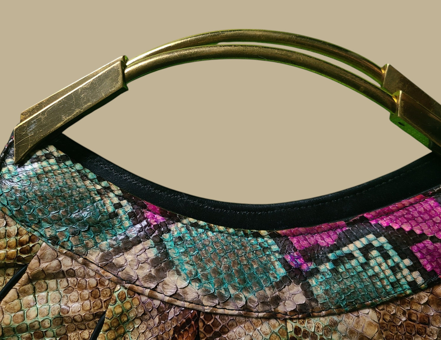 Vintage Caprice Python Handbag