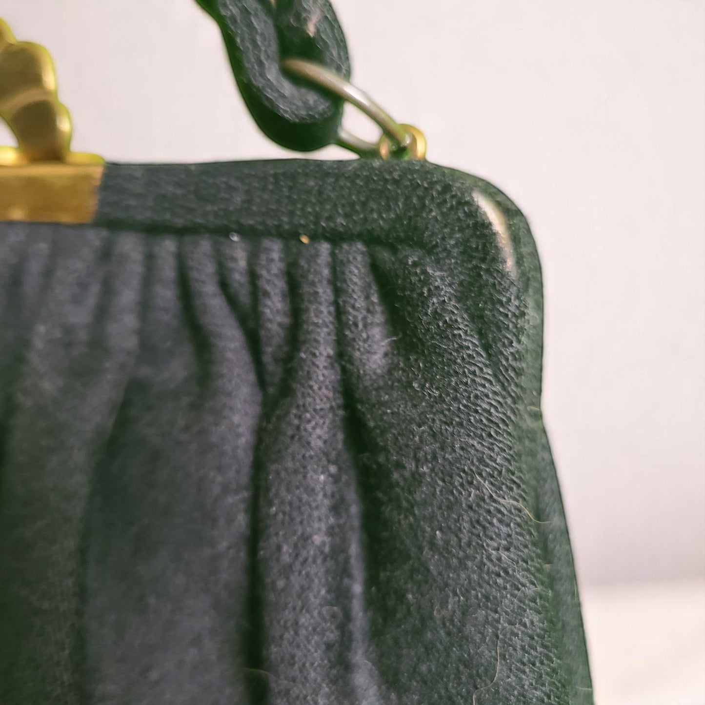 Vintage Black Felted Wool Handbag