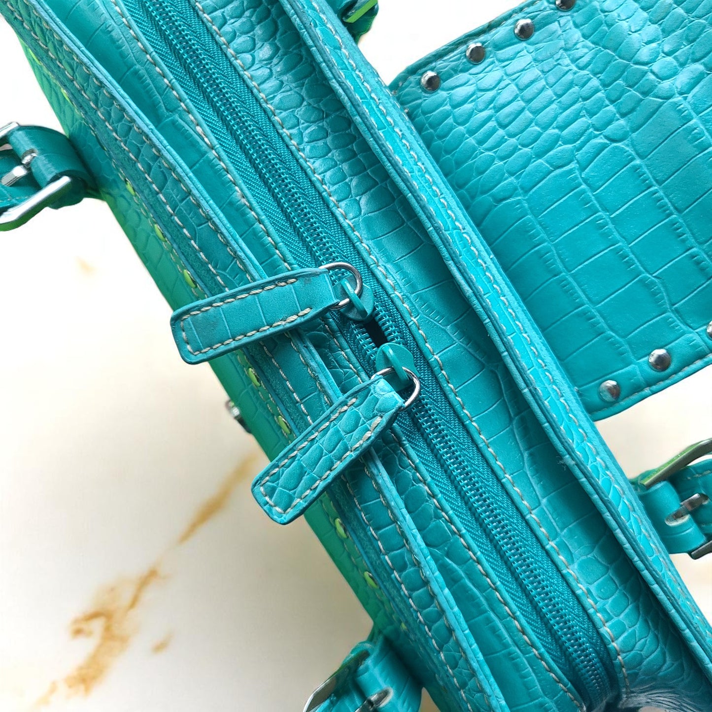 Nine West Turquoise Baguette Shoulder Bag & Accessories