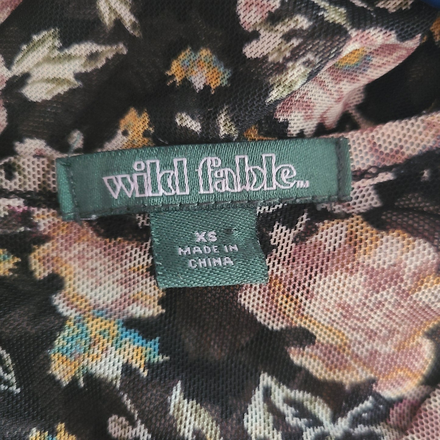 Wild Fable 90s Floral Print Mesh Dress | Size M