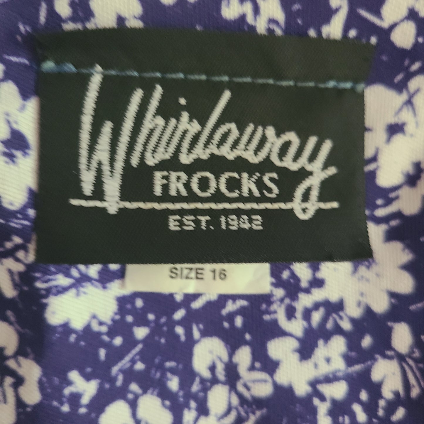 Whirlaway Frocks 80s Lace Collar Dress | Size 16