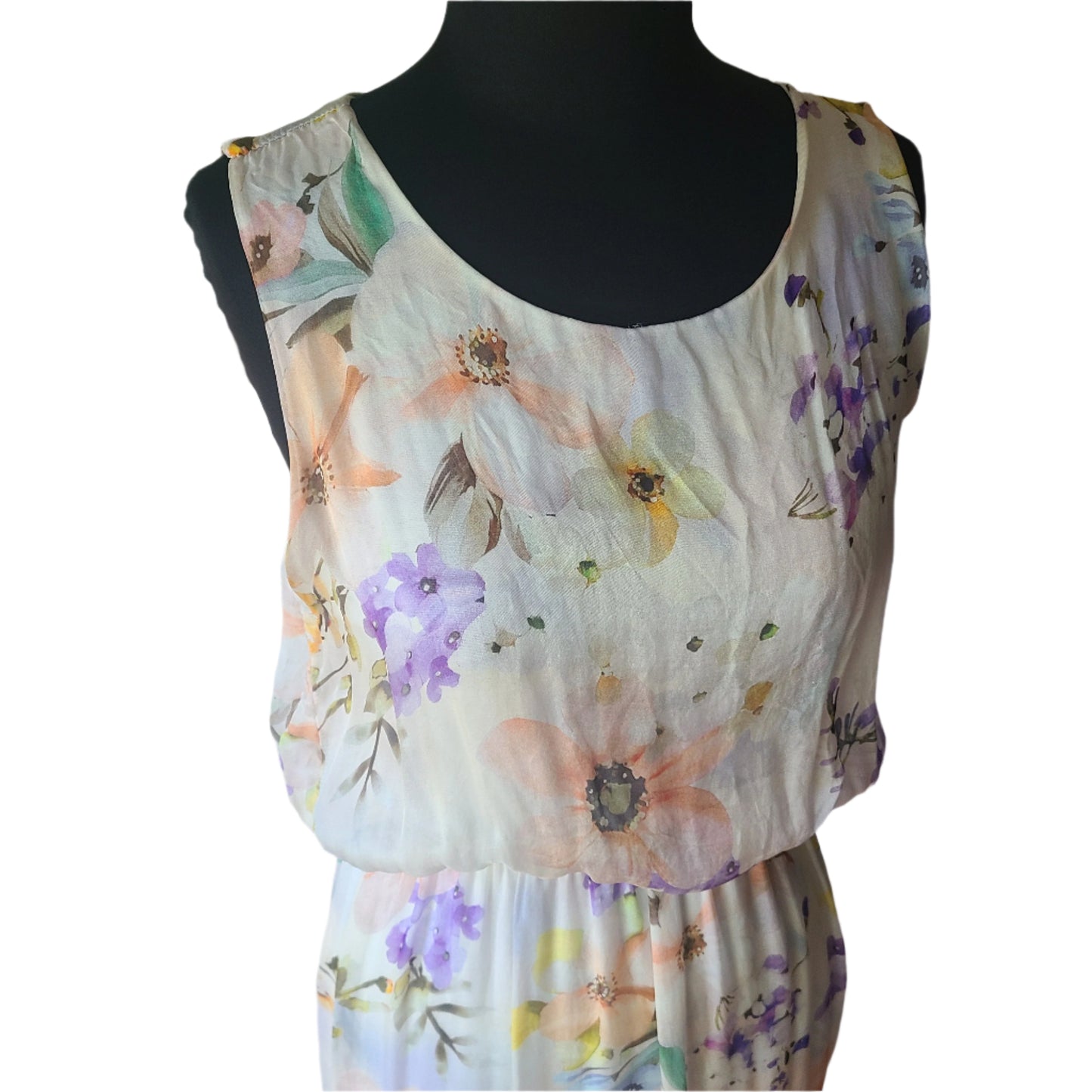 Lara G Silk Maxi Dress, Made in Italy | Size Medium