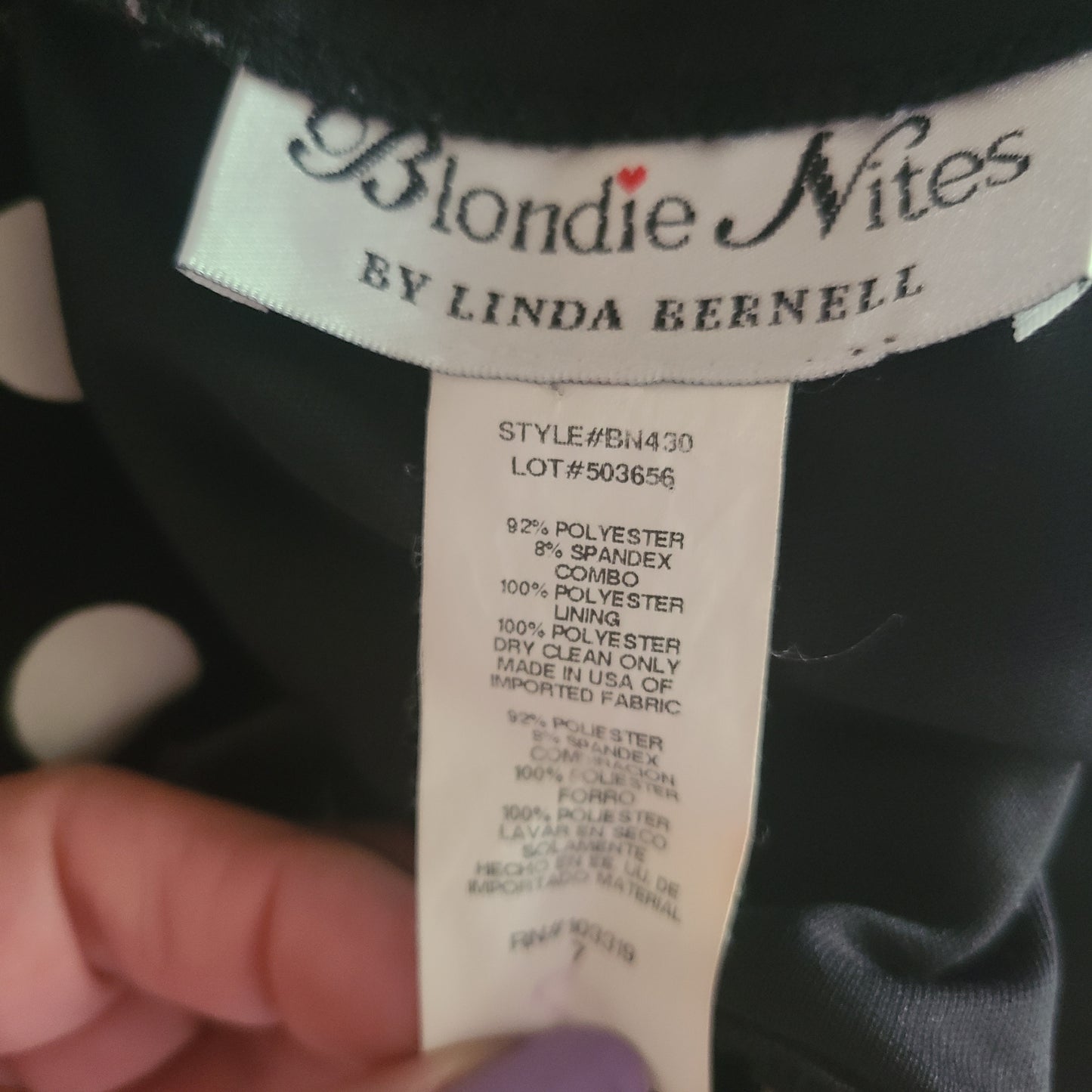 Blondie Nights 90s Polka Dot Mini Dress | Size Small