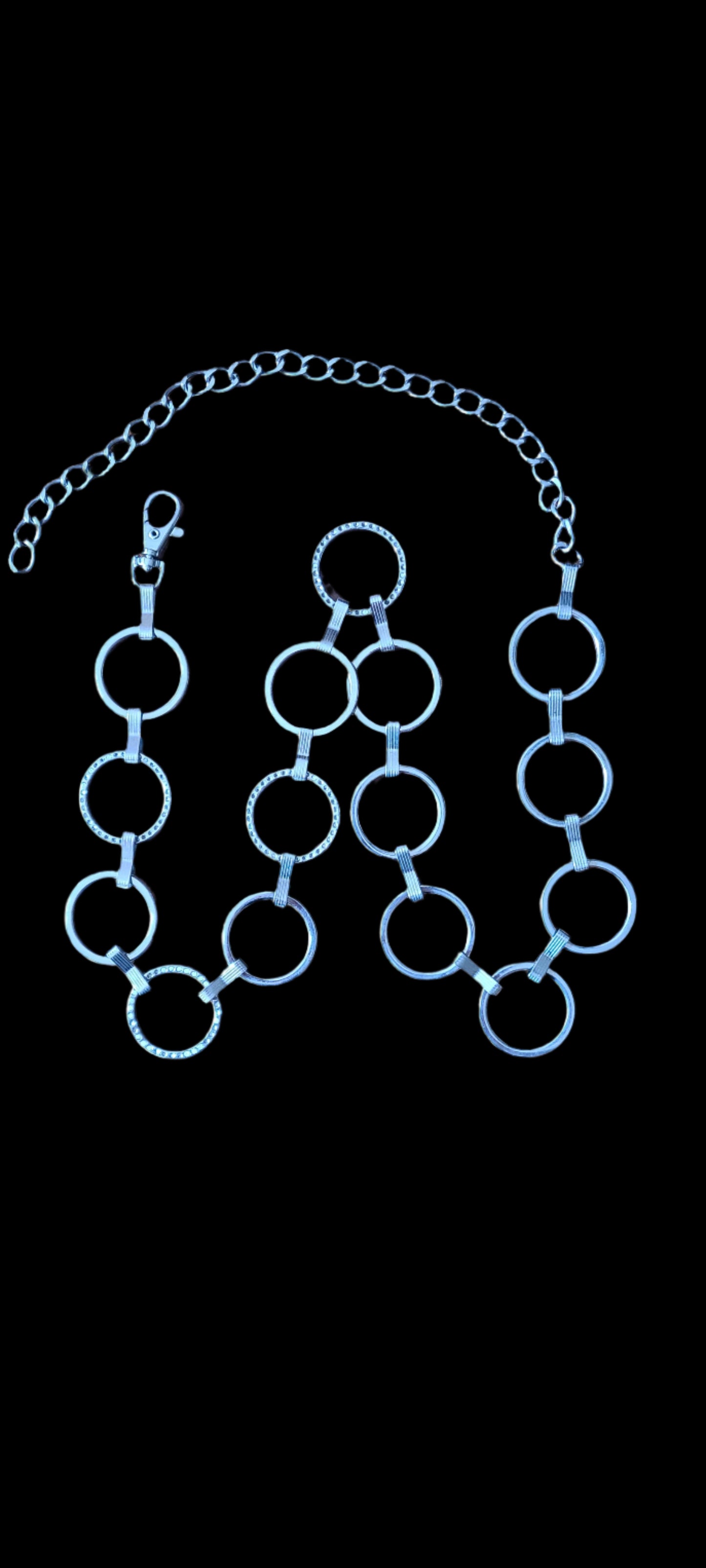 Circle Connect Silver Tone Belt