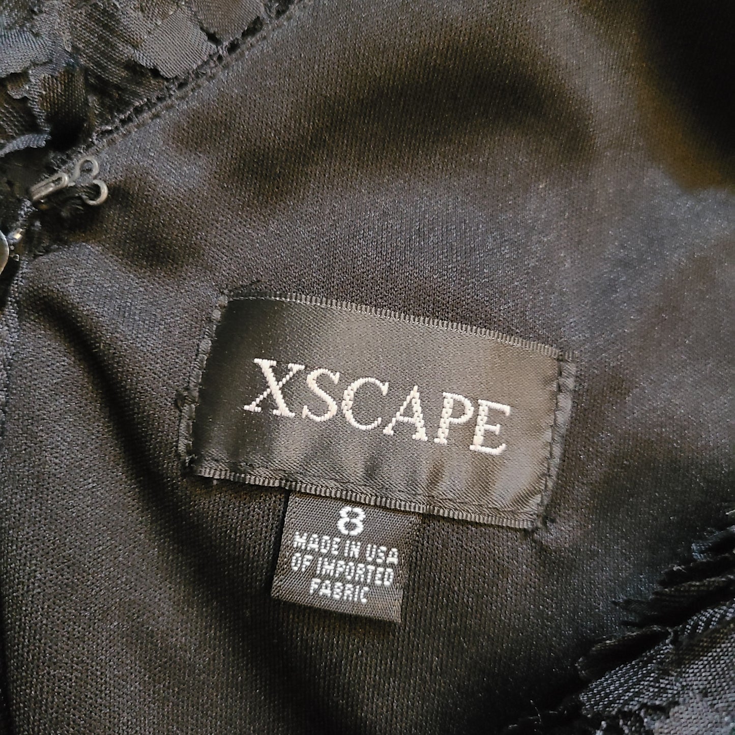 XSCAPE Dimensional Floral Black Dress | Size 8