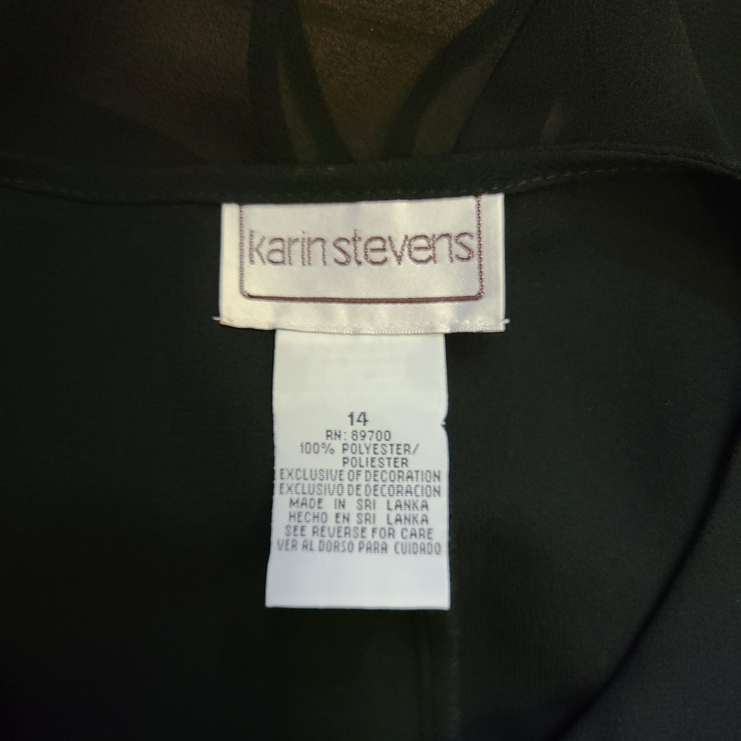 Karin Stevens Sheer Embellished Cardigan | Size 14