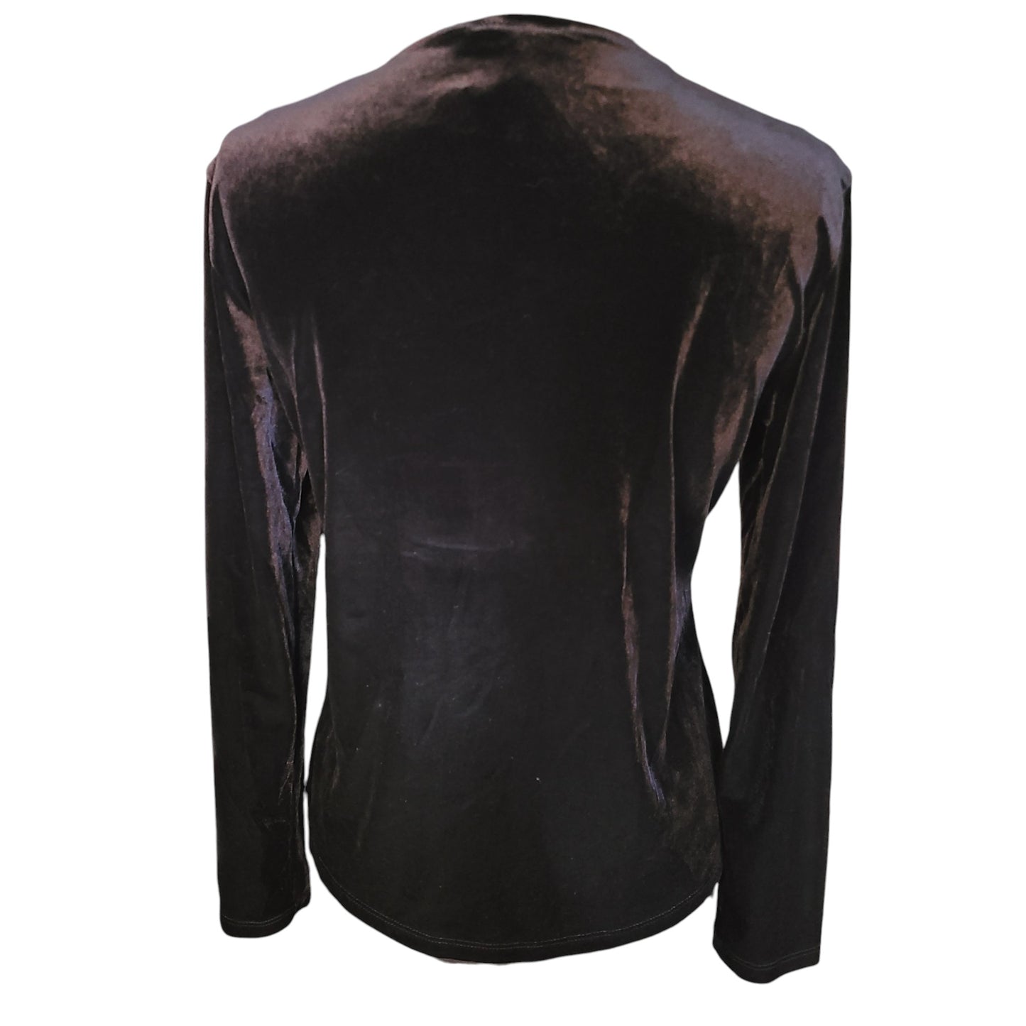 Notations Black Velvet Embellished Cardigan | Size Small