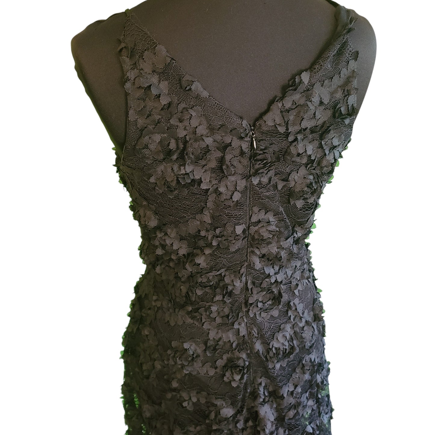 XSCAPE Dimensional Floral Black Dress | Size 8
