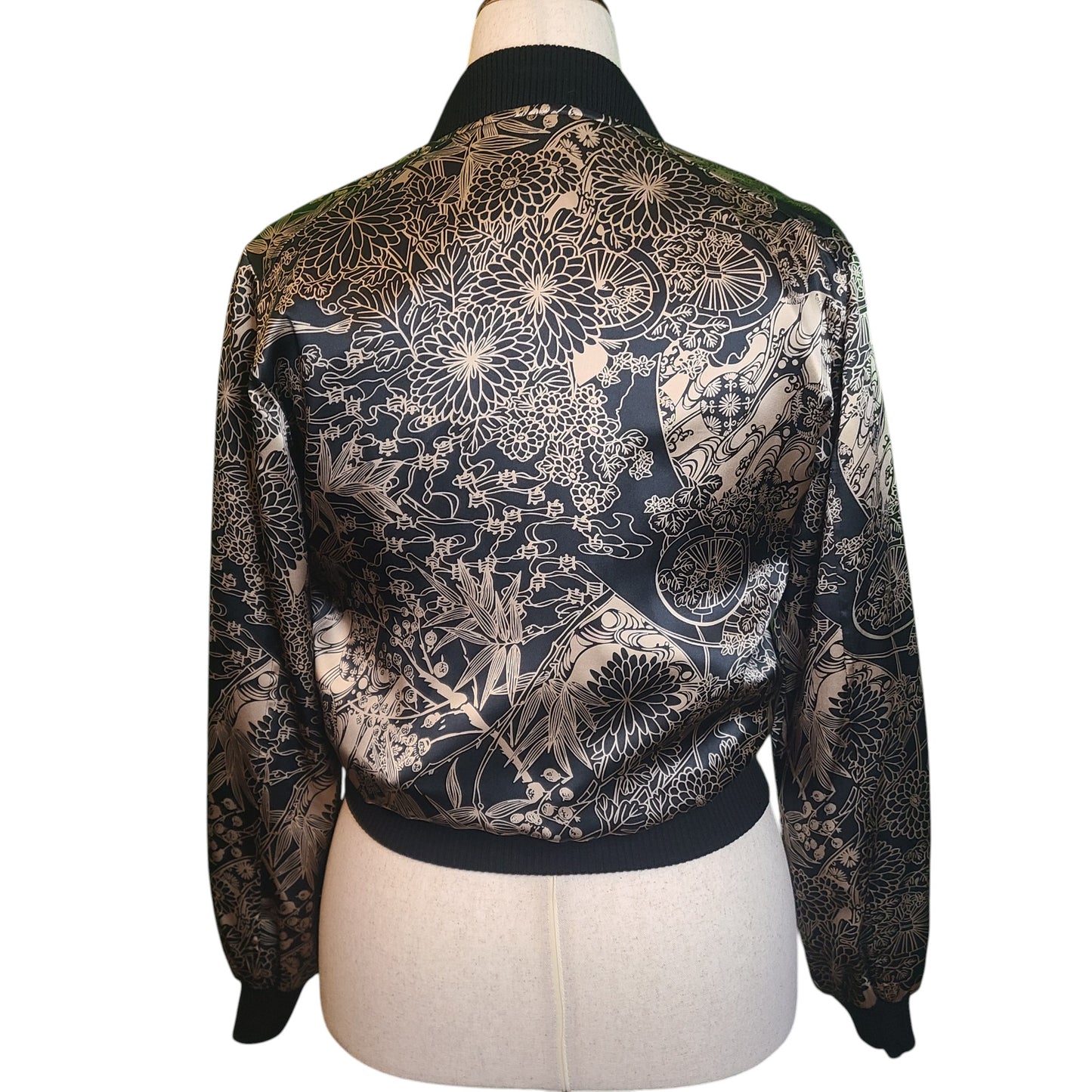 Alyson Taylor 90s 100% Silk Bomber Jacket | Size Small