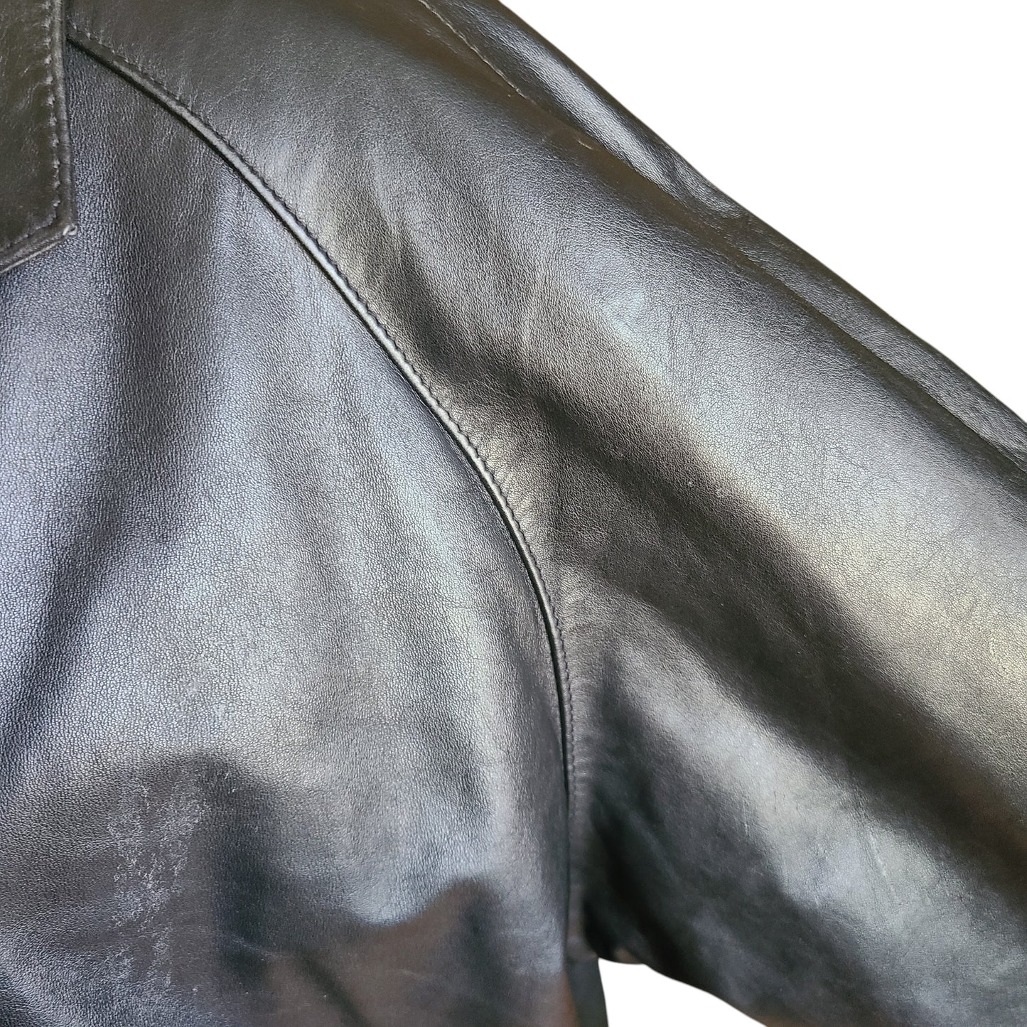 Cayenne Black Leather Coat | Size Large