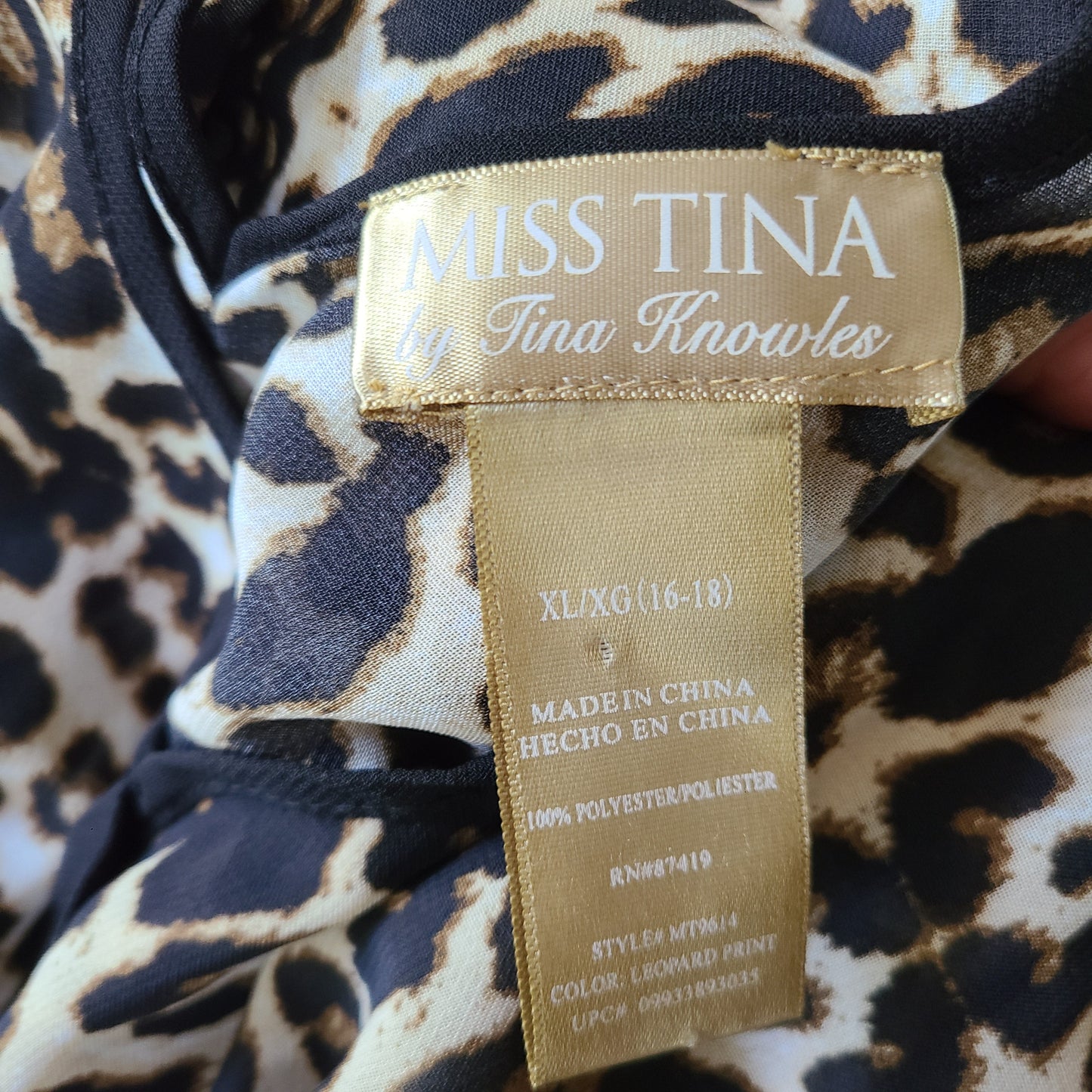 Miss Tina 00's Animal Print Poncho | One Size