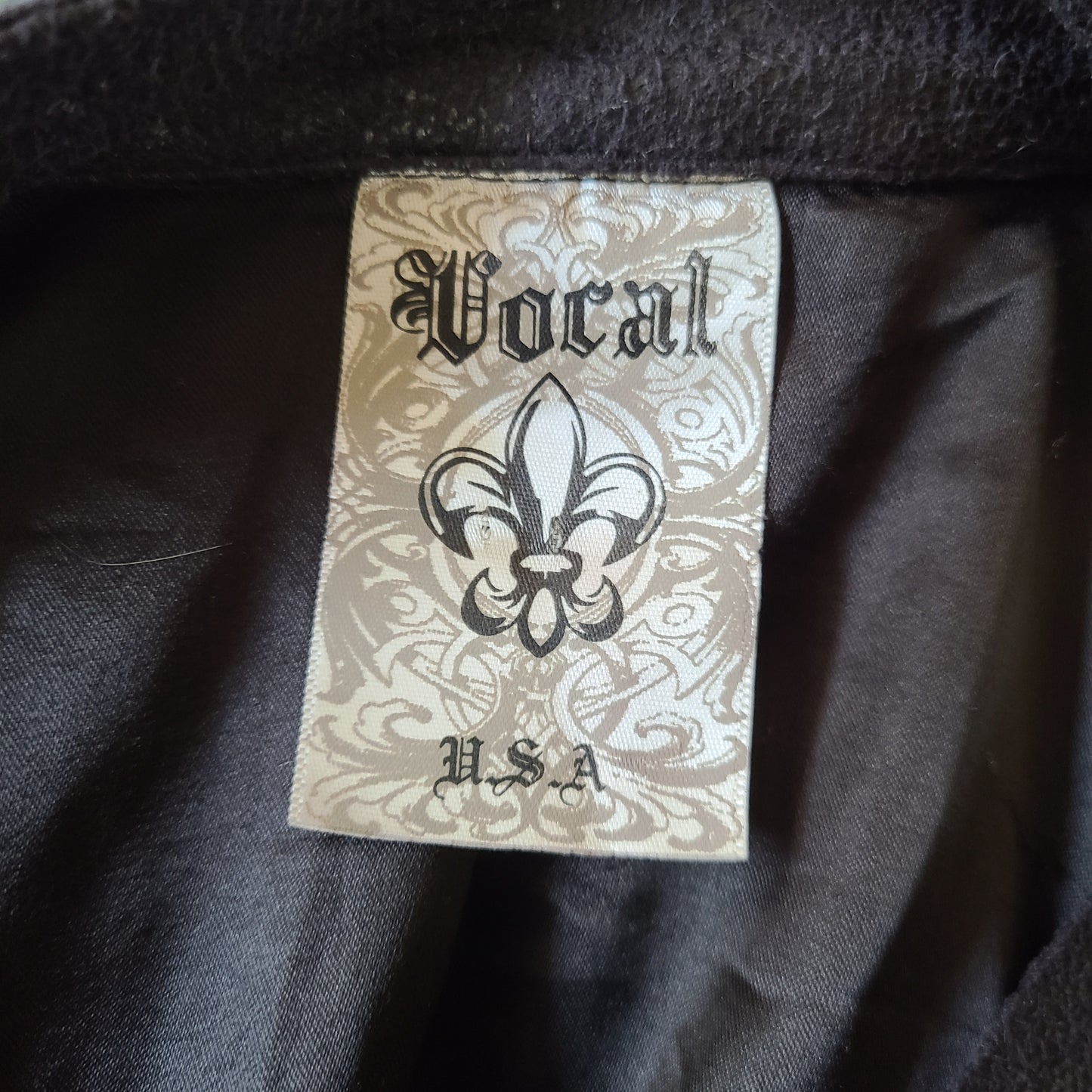 Vocal Faux Suede Front Tie Lace Detail Jacket | Size Large