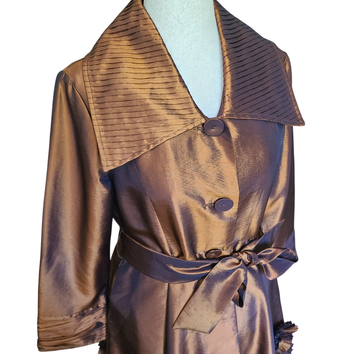 Jerry T 90s Iridescent Bronze Coat | Size Large