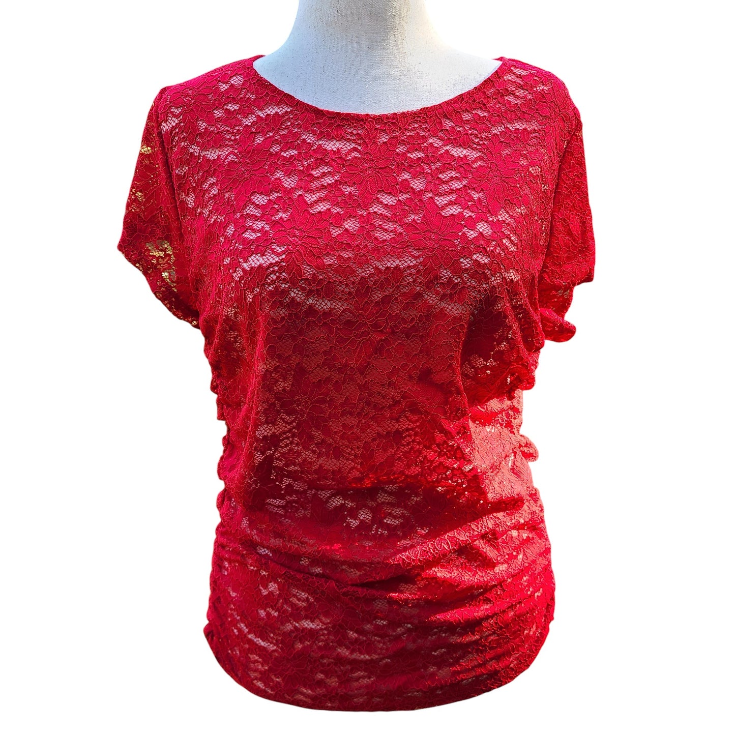 Torrid Festi Red Floral Lace Top | Size 1