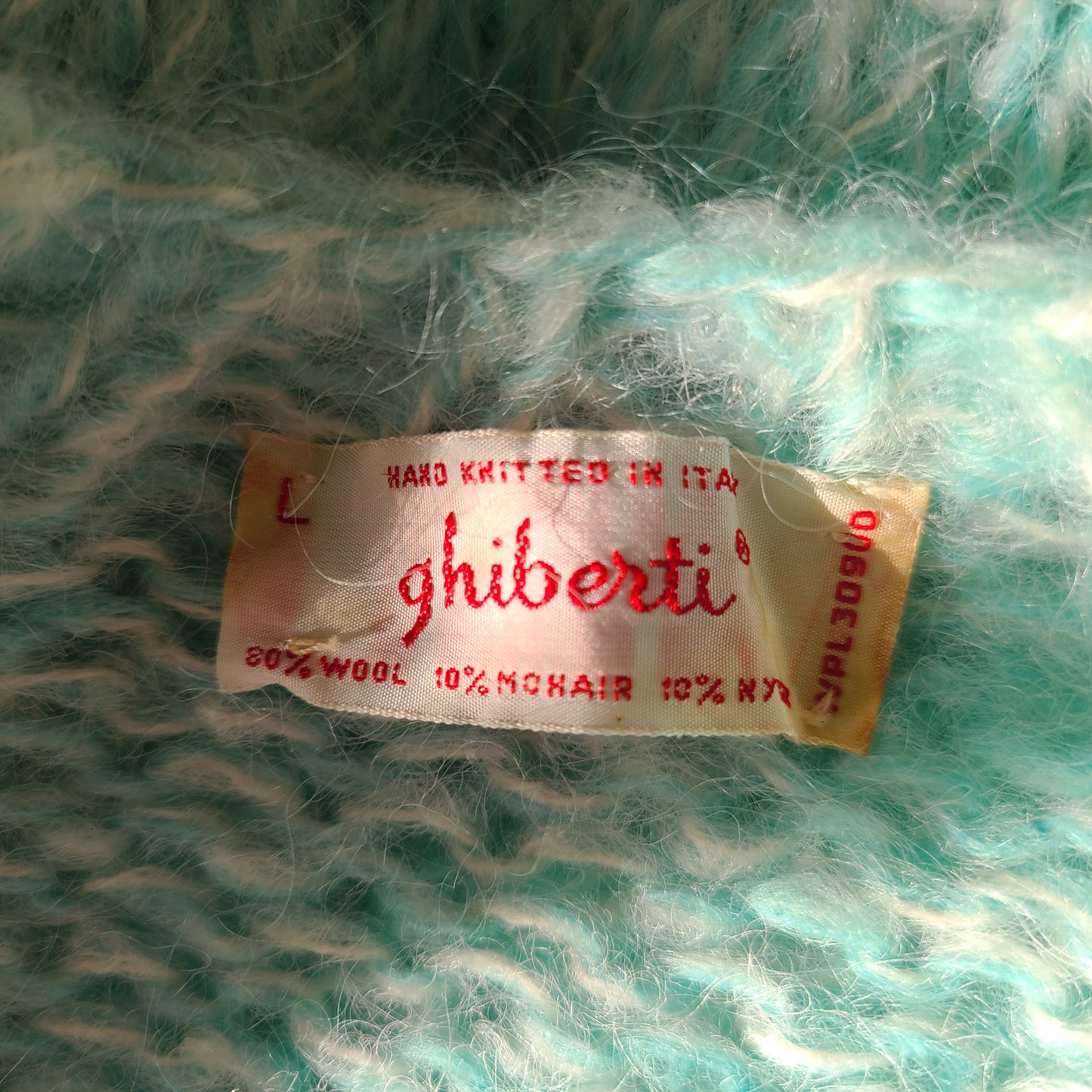 Hand Knitted 60s Cardigan | Made in Italy | Size Large