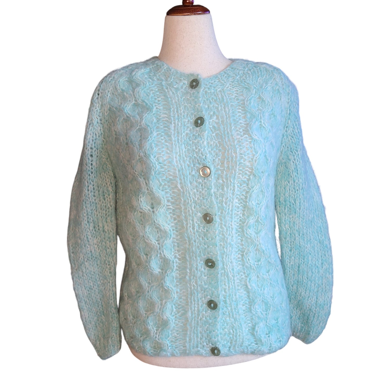 Hand Knitted 60s Cardigan | Made in Italy | Size Large