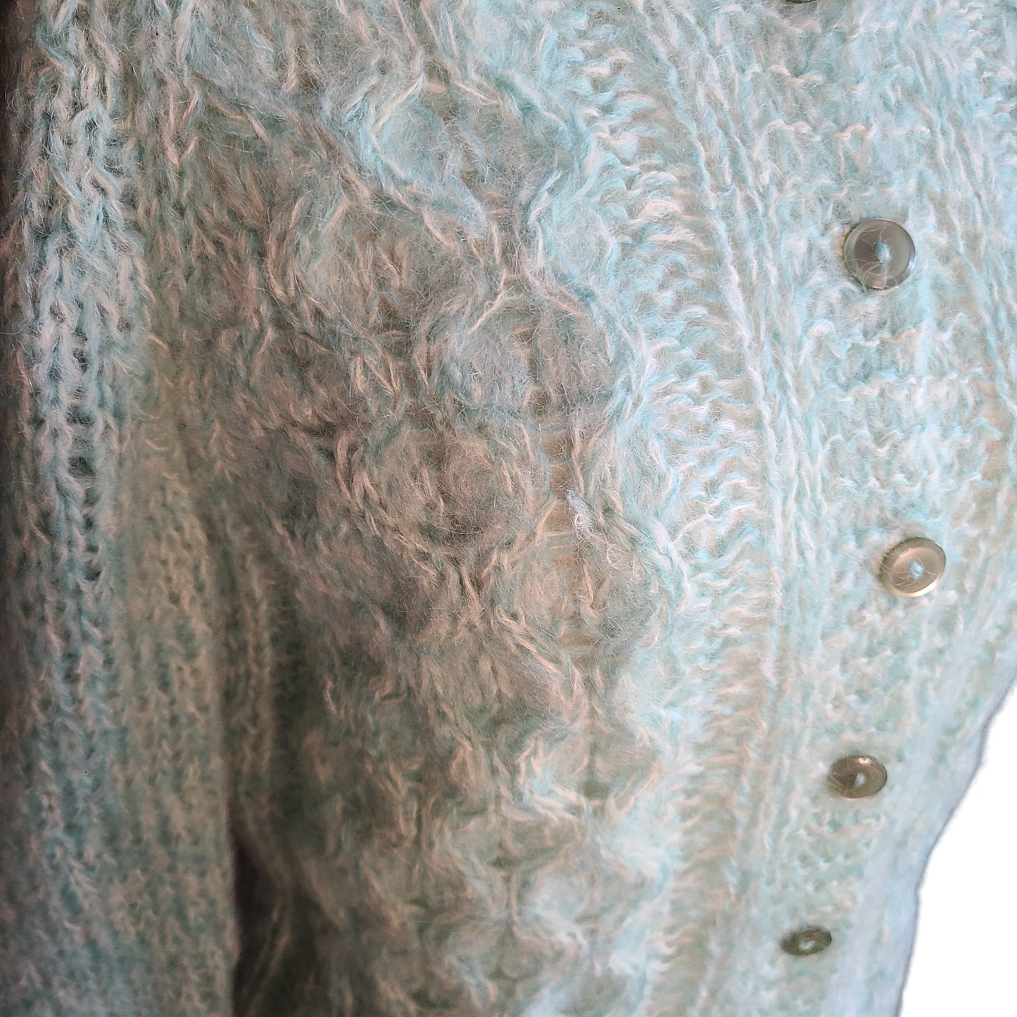 Hand Knitted 60s Cardigan | Made in Italy | Size Large