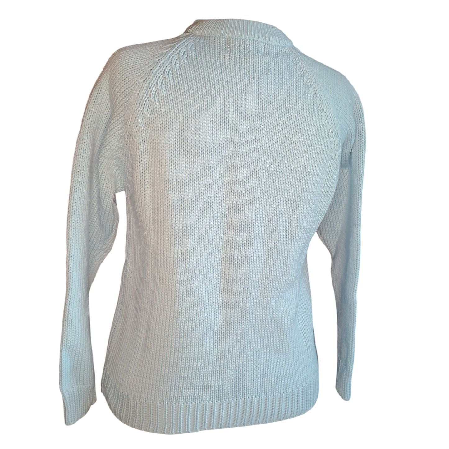 1960s Baby Blue Cardigan Sweater | Size Medium