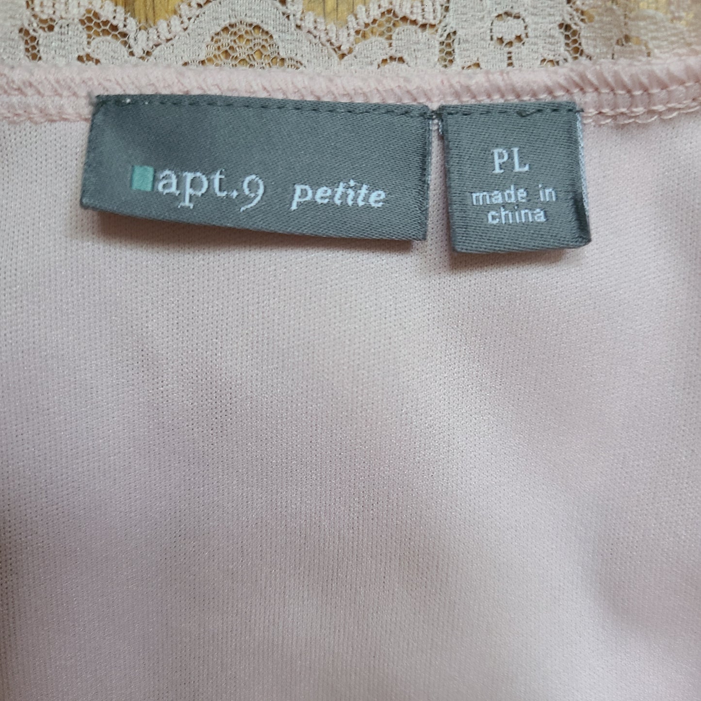 Apt 9 90s Coquette Pink Top | Size Petite Large