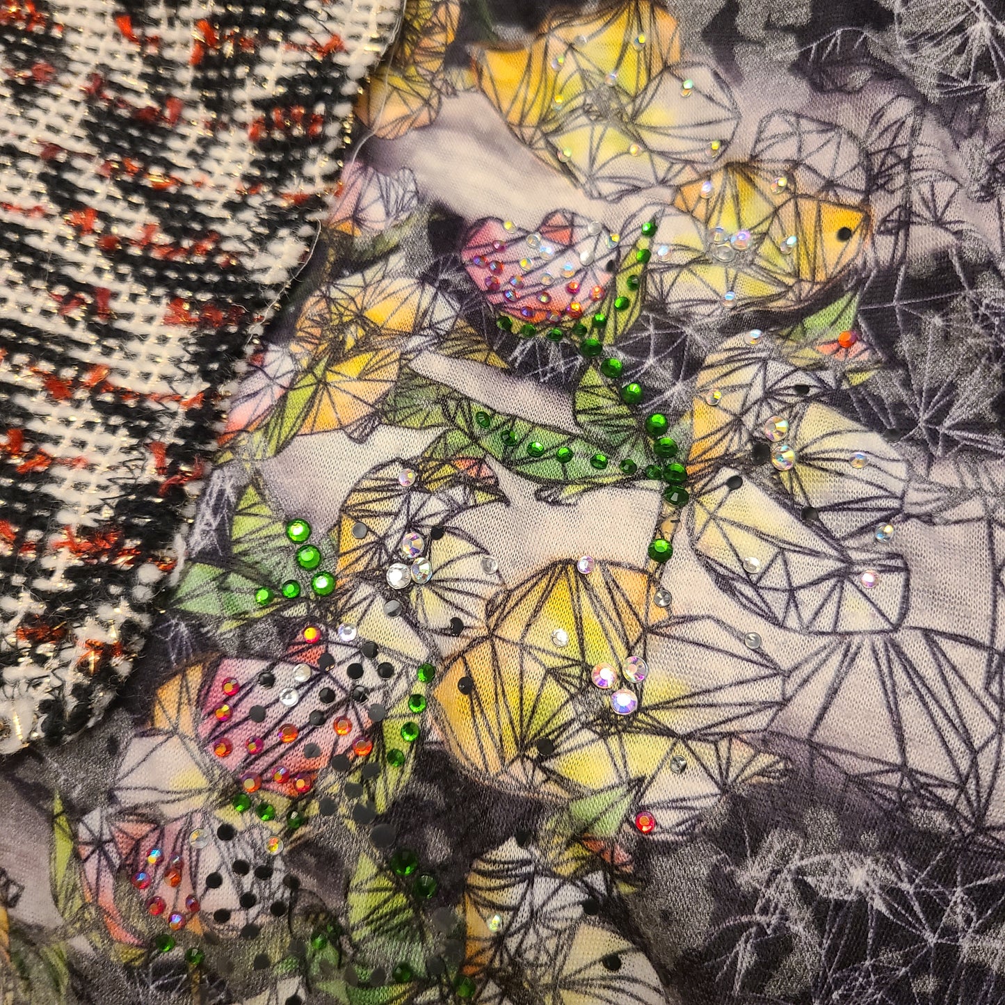 Custo Barcelona 90's Mixed Media Top | Size Small