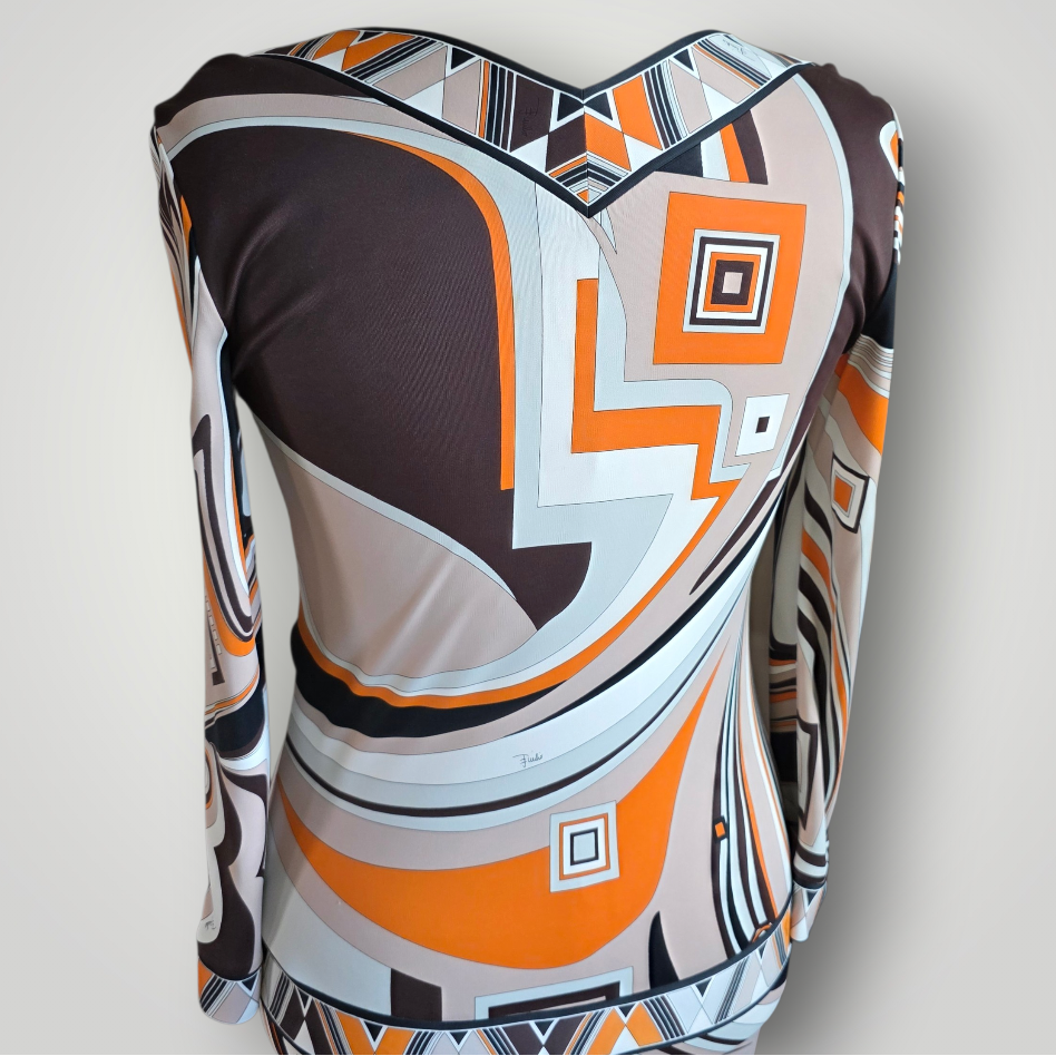 Early 2000's Emilio Pucci Geometric Print Dress