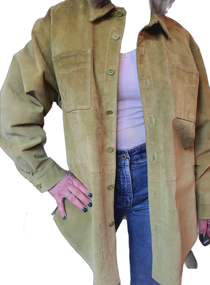 Vintage Denim and Co. Suede Shacket | Size Large
