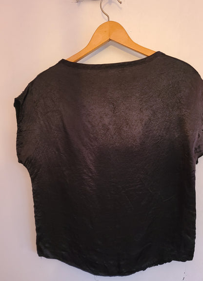 Vintage Cindy Collins Sequin and Ruffle Detail Blouse | Size Small