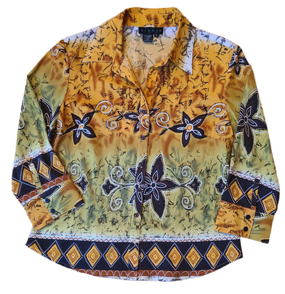 Vintage Ninety Brand Tribal Print Blouse | Size Medium