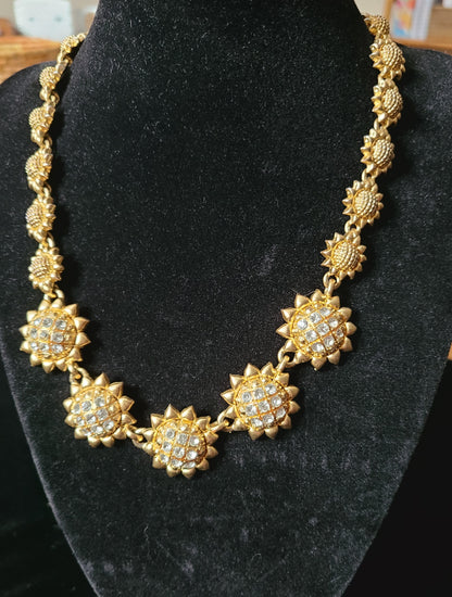 Sunflower Necklace 16"