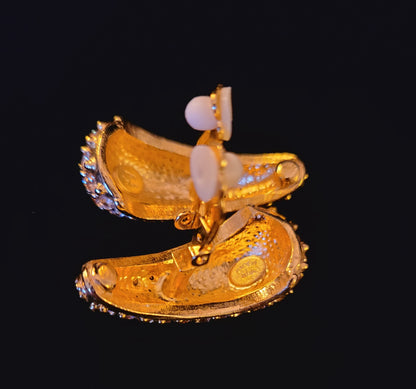 Crystal GoldTone Teardrop Earrings