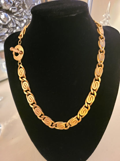 Vintage Rodier Paris Flat Link Gold Tone Chain