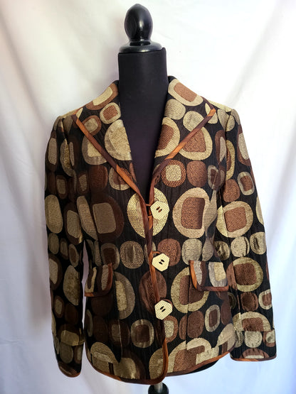 600 West Sixties Print Jacket - Size Small